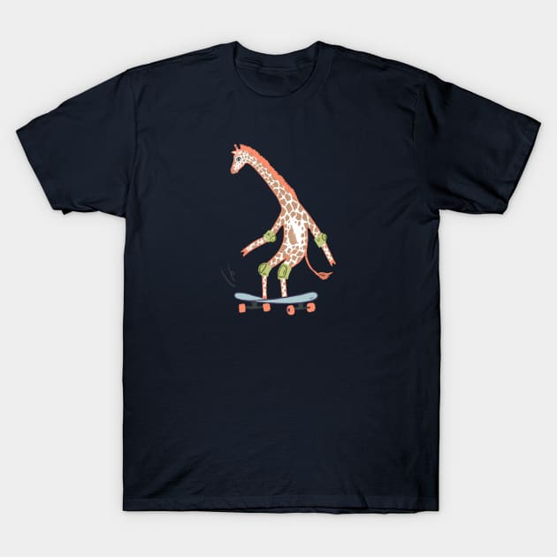 Skater Giraffe T-Shirt by Das Brooklyn